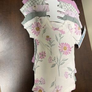 Carter's Floral Baby Onesies Set - Pink and Green